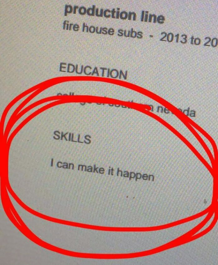 Someone Sent Their Resume And...