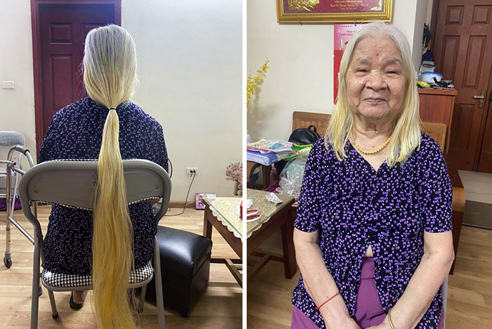 This 93-Year-Old Grandmother Donated Her Precious Hair To The Cancer Patient