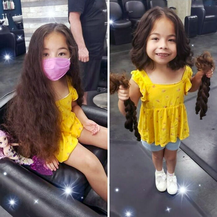 Meet 6-Year-Old Emily. She Donated Her Hair To "Wigs For Kids" Because She Wanted To Give Someone Else Beautiful Hair And Put A Smile On Their Face