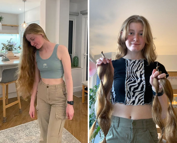 Before And After, I Donated 12 Inches Of Hair
