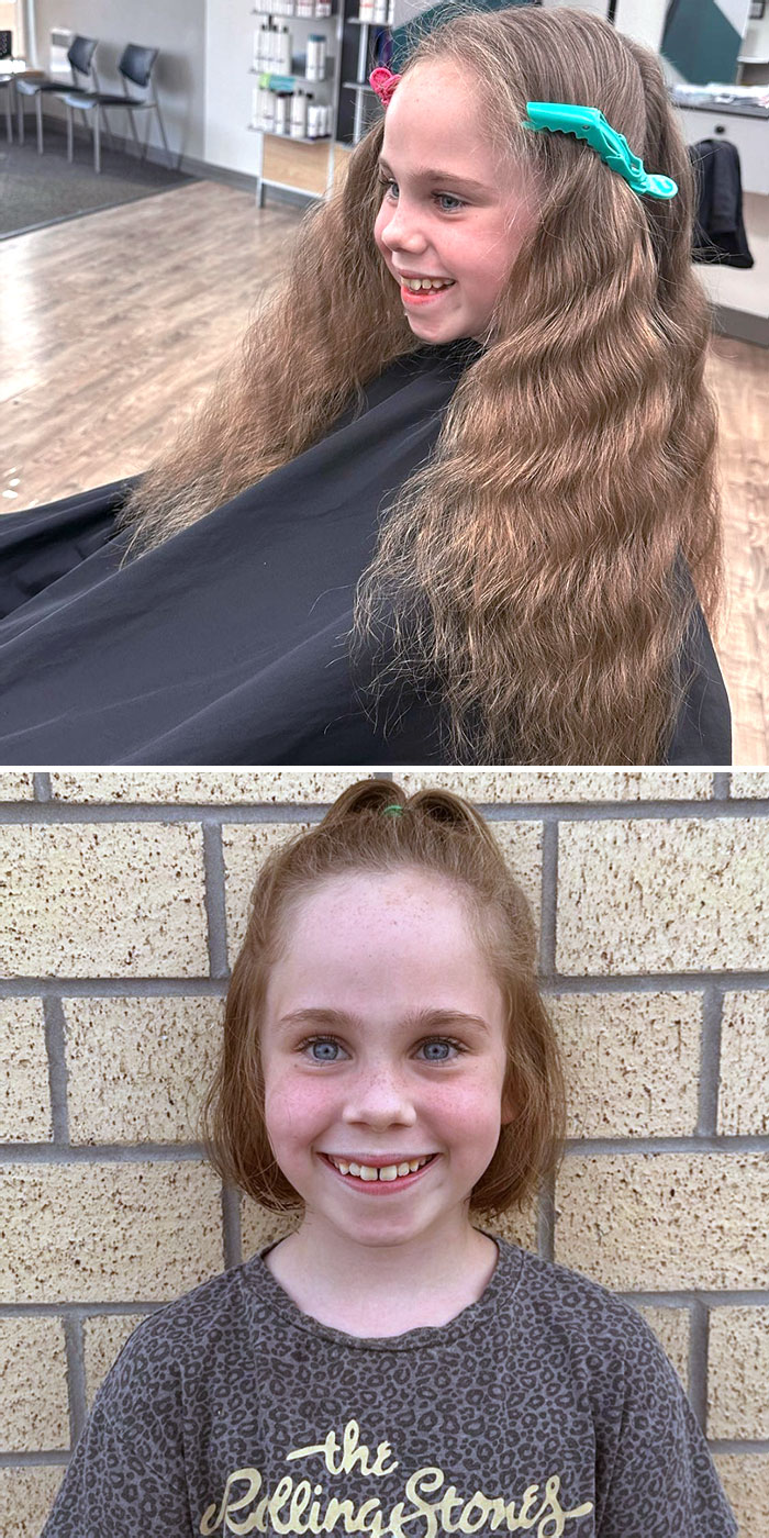 Anabelle Expressed Her Desire To Donate Her Long Hair To "Wigs For Kids". Just Like Her Incredible Big Sister, Sam, Did In The Past