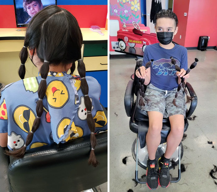 My Son Donated His Hair To The "Wigs For Kids"