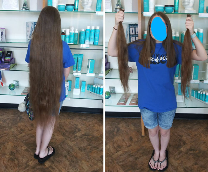 Yesterday, I Cut Off 27 Inches Of Hair To Donate To Children With Cancer
