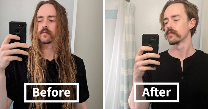 50 People Before And After Cutting Off Their Long Hair To Donate It (New Pics)