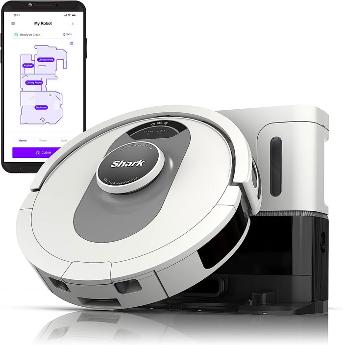 Picture of Shark Ai ultra voice control robot vacuum on amazon