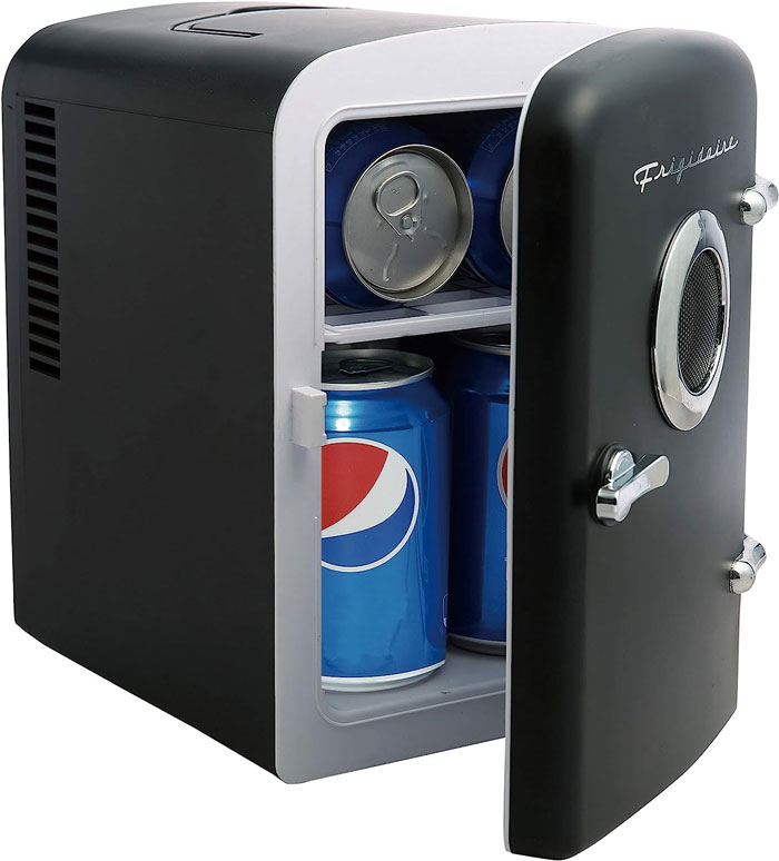 Picture of Frigidaire mini portable compact personal home office fridge cooler on amazon