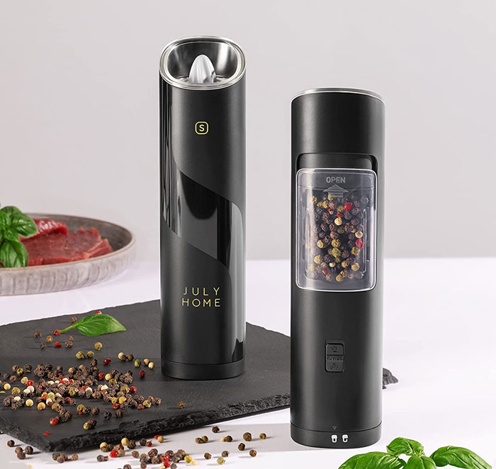 July Home Gravity Electric Salt And Pepper Grinder Set: Now $16.97 (Was $29.97)
