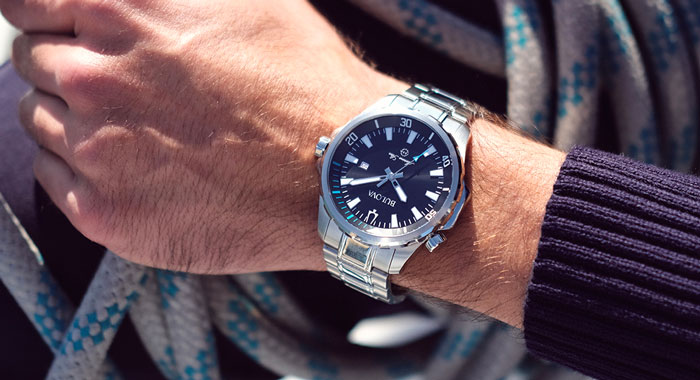 Picture of Bulova men's marine star 6-hand watch on amazon
