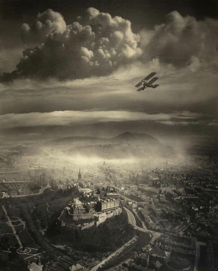 Vista aérea de Edimburgo, cerca de 1920 , por Alfred G. Buckham
