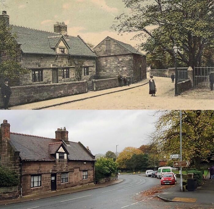 Granja Brookfield, Weston Road , Inglaterra. En 1900 y 2021