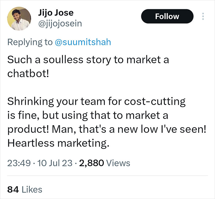 Tone-Deaf CEO Says He Fired 90% Of Staff Because Of New AI, Gets Slammed Online Tone-Deaf CEO Says He Fired 90% Of Staff Because Of New AI, Gets Slammed Online