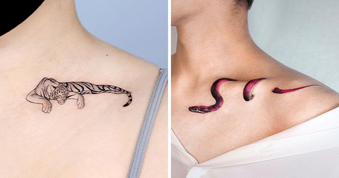 110 Stunning Collarbone Tattoos For Men And Women
