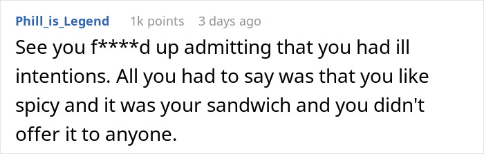 Guy Decides To Punish A Sandwich Thief, Ends Up Being At Fault As It Turns Out To Be A Kid