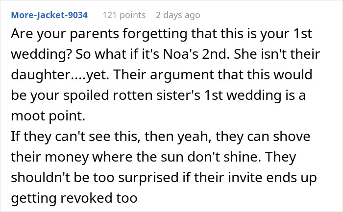 “Sister Wants My Wedding Because It Doesn’t Count As I’m Gay” “Sister Wants My Wedding Because It Doesn’t Count As I’m Gay”