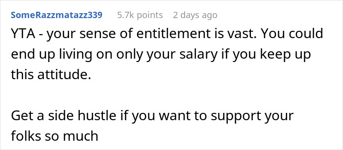 Husband Mad At Wife For Not Giving His Parents Money, Gets Wake-Up Call From The Internet Husband Mad At Wife For Not Giving His Parents Money, Gets Wake-Up Call From The Internet