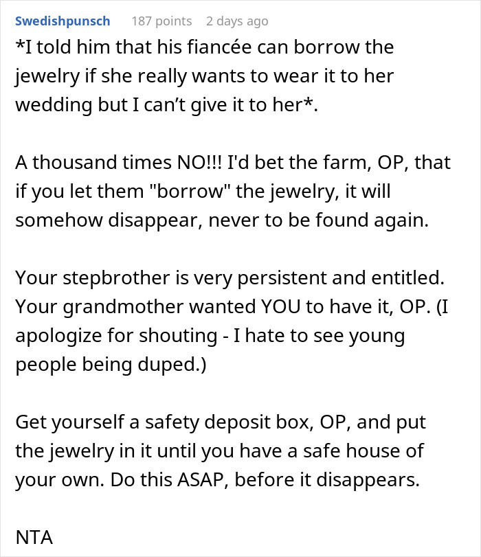 Woman Inherits Her Grandmother’s Jewelry And Refuses To Let Her SIL Have It