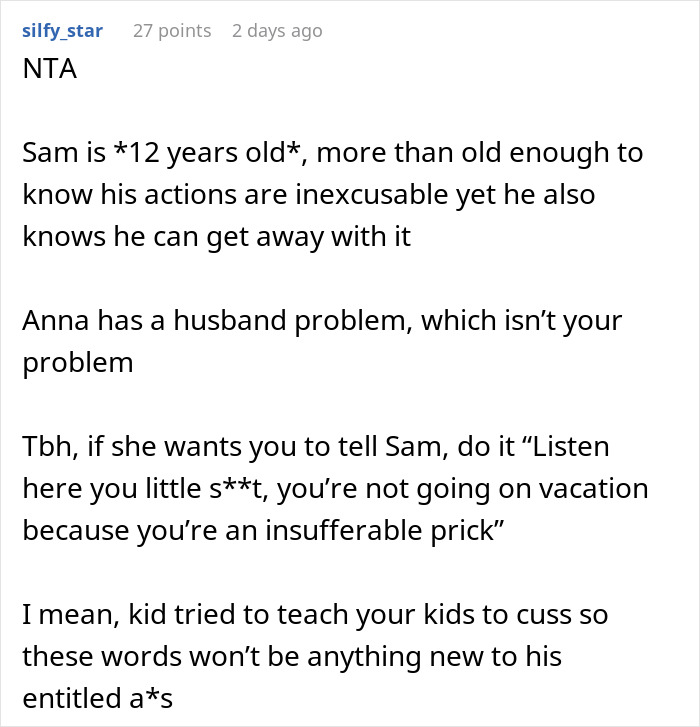 Parents Can't Control Their Son, Are Furious When He's Not Invited On Holiday Parents Can't Control Their Son, Are Furious When He's Not Invited On Holiday