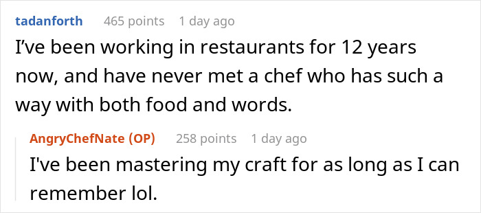 People Are Loving This Chef For Treating Customers’ Ridiculous Requests With Perfect Pettiness