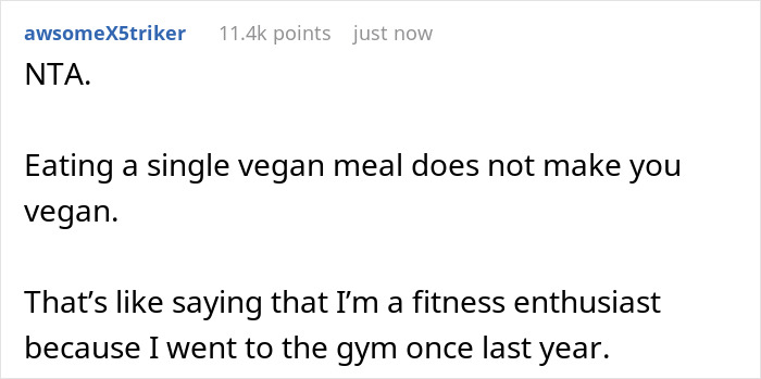 Husband Gets The Silent Treatment After Partner Finds Out The Dinner He Ate Was Vegan Husband Gets The Silent Treatment After Partner Finds Out The Dinner He Ate Was Vegan