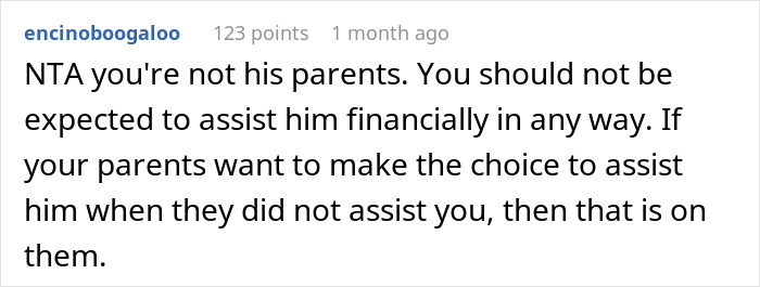 Person Refuses To Help Their ‘Golden’ Child’ Brother As They Had To Make It All On Their Own Person Refuses To Help Their ‘Golden’ Child’ Brother As They Had To Make It All On Their Own