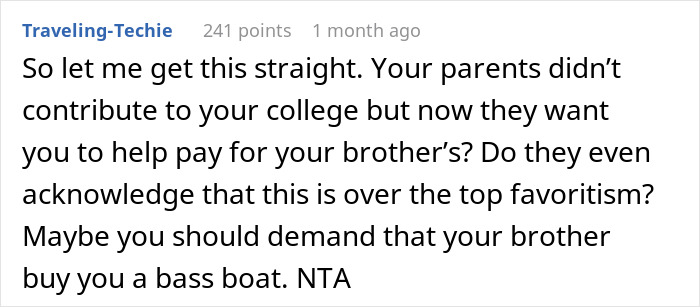 Person Refuses To Help Their ‘Golden’ Child’ Brother As They Had To Make It All On Their Own Person Refuses To Help Their ‘Golden’ Child’ Brother As They Had To Make It All On Their Own
