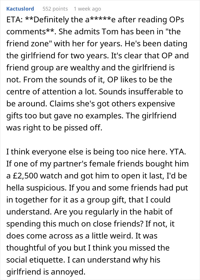 “He Literally Screamed”: Woman Asks The Internet If She Was In The Wrong For Getting A Male Friend An Expensive Gift