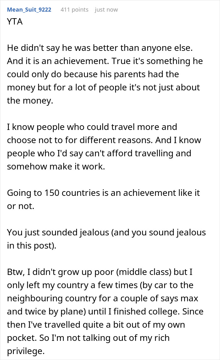 “Am I A [Jerk] For Telling Someone That His ‘Achievement’ Just Meant That He Had Rich Parents?”