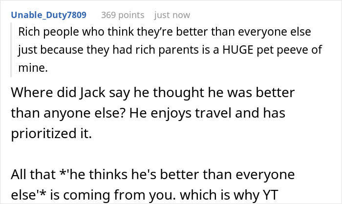 “Am I A [Jerk] For Telling Someone That His ‘Achievement’ Just Meant That He Had Rich Parents?”