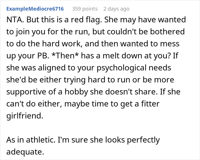 Girlfriend Is Furious Her Boyfriend Ditched Her During A 5K Run To “Have A Better Time”