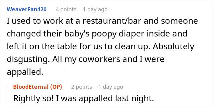 Restaurant Table Becomes Nappy Changing Station, Making Nearby Diners Nauseous Restaurant Table Becomes Nappy Changing Station, Making Nearby Diners Nauseous