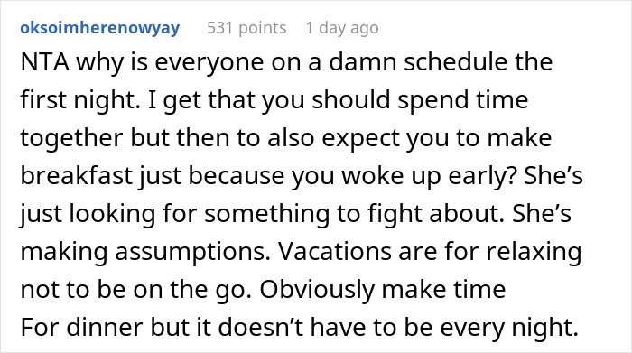 Woman Gets Grilled By SIL For Skipping Dinner And Not Making Breakfast For Them The Next Day