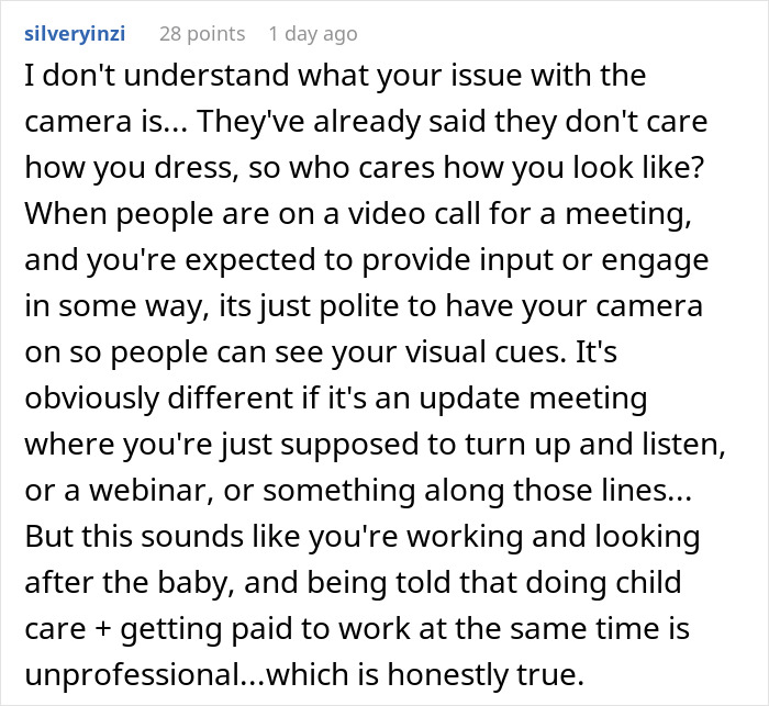Boss Asks For Cameras To Be On And Full Engagement During Online Meets, One Worker “Delivers”