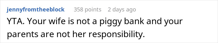 Husband Mad At Wife For Not Giving His Parents Money, Gets Wake-Up Call From The Internet Husband Mad At Wife For Not Giving His Parents Money, Gets Wake-Up Call From The Internet