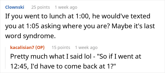 Employee Has Lunch Break At 12:40, It Renders The Boss Livid, Who Texts Them To Return Employee Has Lunch Break At 12:40, It Renders The Boss Livid, Who Texts Them To Return