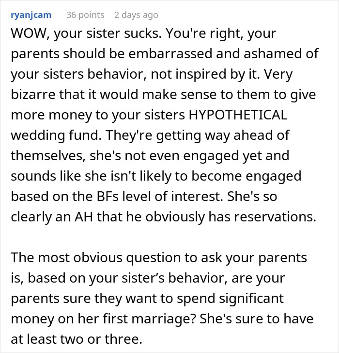 “Sister Wants My Wedding Because It Doesn’t Count As I’m Gay” “Sister Wants My Wedding Because It Doesn’t Count As I’m Gay”