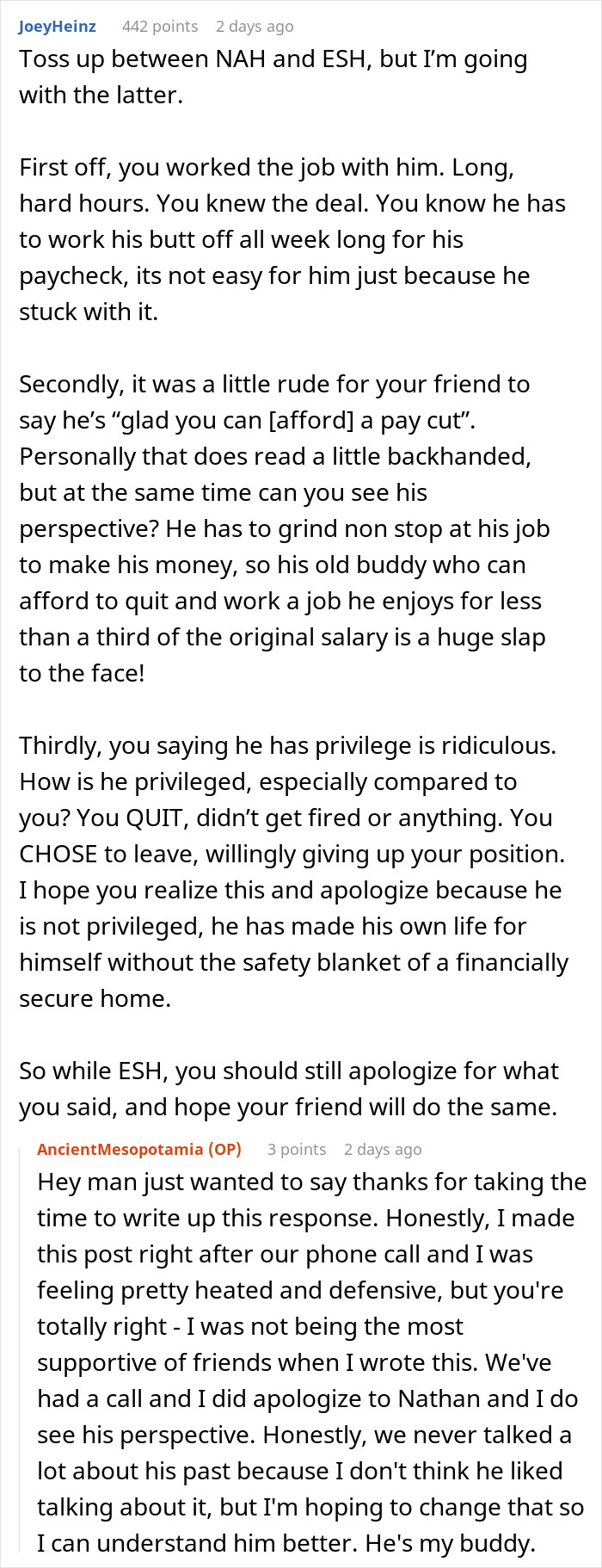 Guy Gets Into A Heated Argument With Formerly Poor Friend About Privilege, Rekindles His Friendship Guy Gets Into A Heated Argument With Formerly Poor Friend About Privilege, Rekindles His Friendship