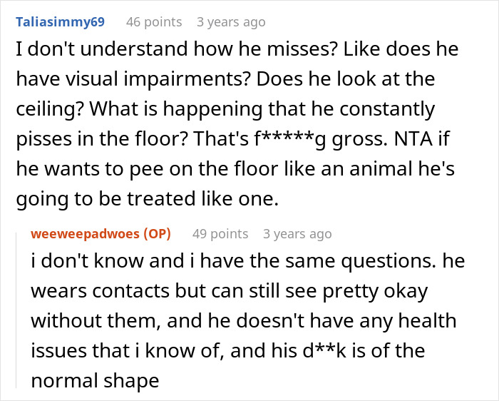 “The Bathroom Floor Was Suddenly Always Wet”: BF Keeps Missing The Toilet, GF Gets Resourceful “The Bathroom Floor Was Suddenly Always Wet”: BF Keeps Missing The Toilet, GF Gets Resourceful