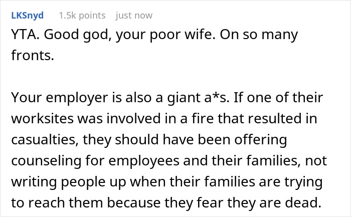 “[Am I The Jerk] For Yelling At My Wife After She Blew Up My Phone With Calls Because Of A Fire?”