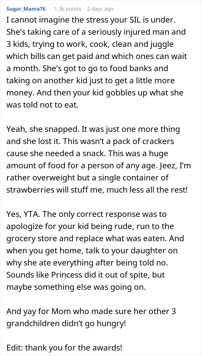 Mom Asks If She Handled The Situation Over Struggling SIL’s Food Like A Jerk, Gets No Sympathy Mom Asks If She Handled The Situation Over Struggling SIL’s Food Like A Jerk, Gets No Sympathy