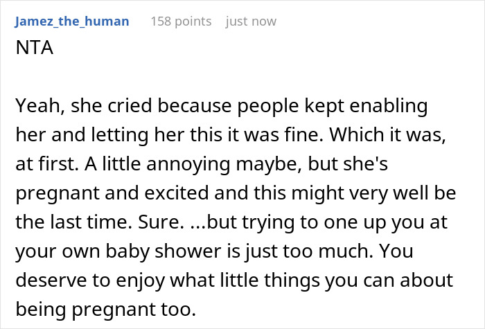 Sister Tries To Steal Woman’s Baby Shower Thunder, Gets Politely Told To Shut It