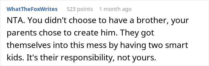 Person Refuses To Help Their ‘Golden’ Child’ Brother As They Had To Make It All On Their Own Person Refuses To Help Their ‘Golden’ Child’ Brother As They Had To Make It All On Their Own