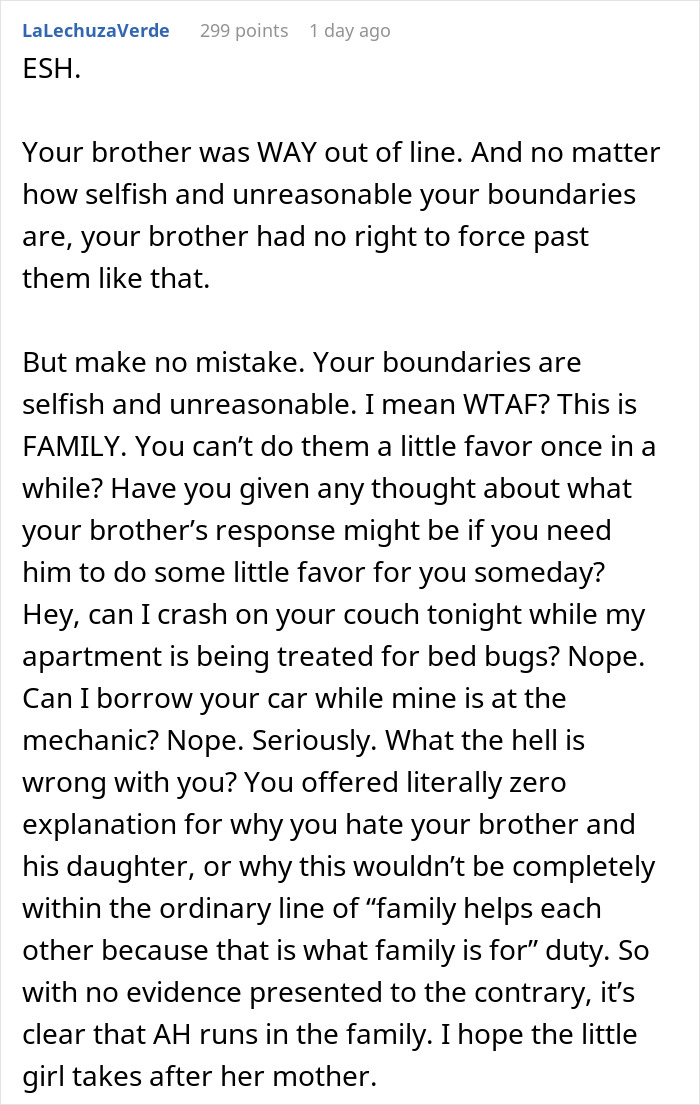 Guy Discovers His Niece On His Doorstep After Clearly Refusing To Babysit Her 