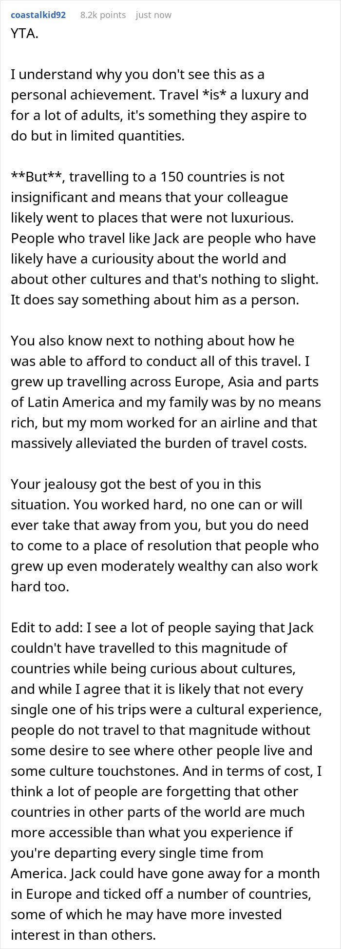 “Am I A [Jerk] For Telling Someone That His ‘Achievement’ Just Meant That He Had Rich Parents?”