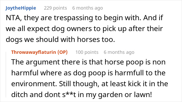 Entitled Horse Rider Made To Literally Scoop Horse Dung Into Her Backpack After Being Caught By Landowner Entitled Horse Rider Made To Literally Scoop Horse Dung Into Her Backpack After Being Caught By Landowner
