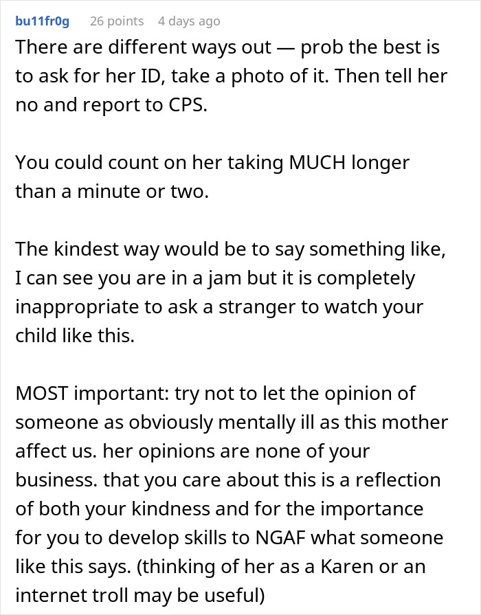 &ldquo;Call CPS&rdquo;: Mom Insults Stranger After She Refuses To Watch Her Kid While She Shops