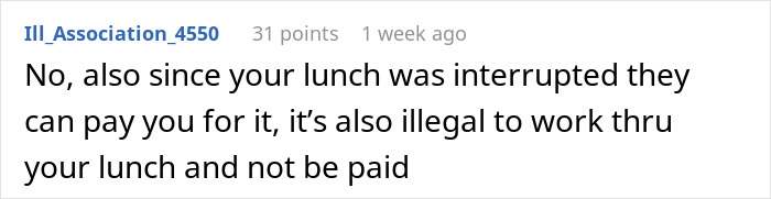 Employee Has Lunch Break At 12:40, It Renders The Boss Livid, Who Texts Them To Return Employee Has Lunch Break At 12:40, It Renders The Boss Livid, Who Texts Them To Return
