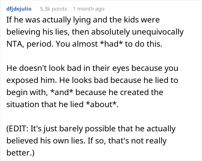 Mom Is Tired Of Ex Pretending To Be ‘Fun Parent’ While She Takes Care Of Everything, Exposes Him