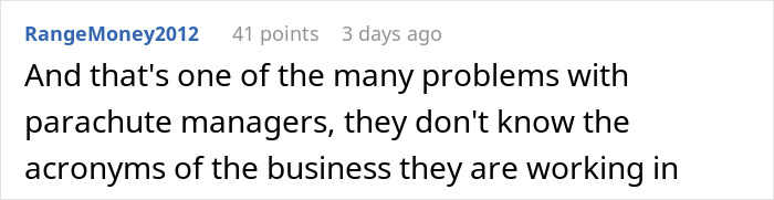 “She Doesn’t Know Basic Corporate Acronyms”: Oblivious Supervisor Reprimands Employee “She Doesn’t Know Basic Corporate Acronyms”: Oblivious Supervisor Reprimands Employee