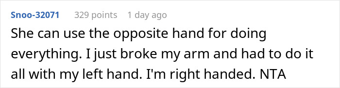 19 Y.O. Says No To Taking Care Of Mom Post Wrist Surgery, Asks If She’s A Jerk