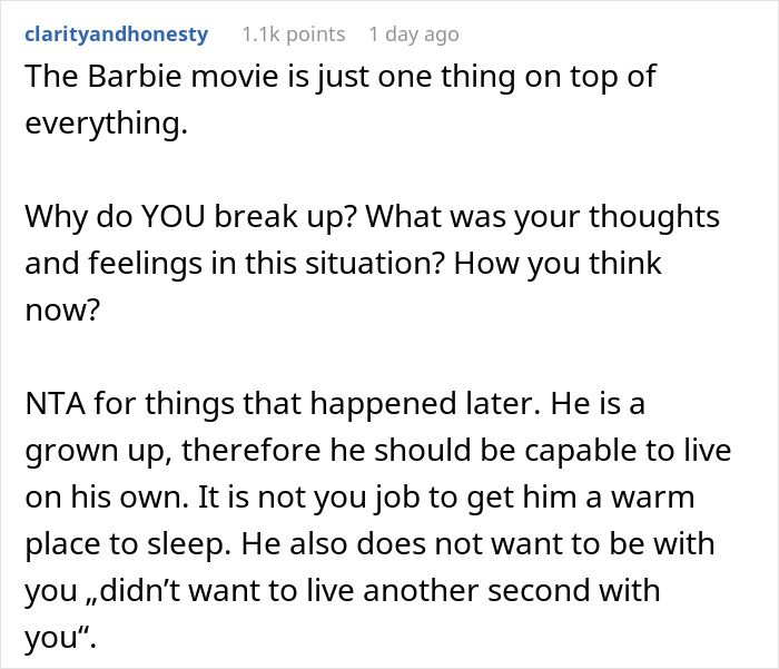 Woman Dumps Boyfriend Over His Bigoted Reaction To Barbie Movie Woman Dumps Boyfriend Over His Bigoted Reaction To Barbie Movie
